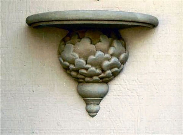 Small Cloud Wall Bracket - Solid Concrete for outdoor use year round